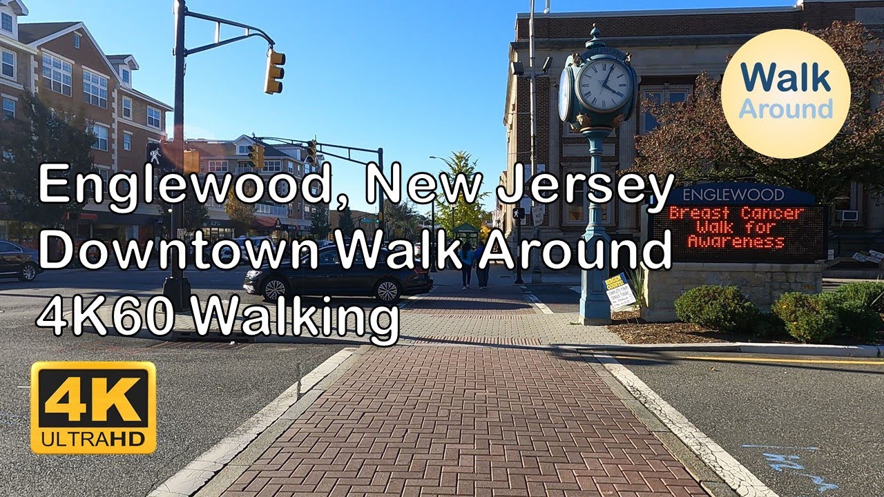 【4K60】 Walking - Englewood, New Jersey (Downtown Walk Around)