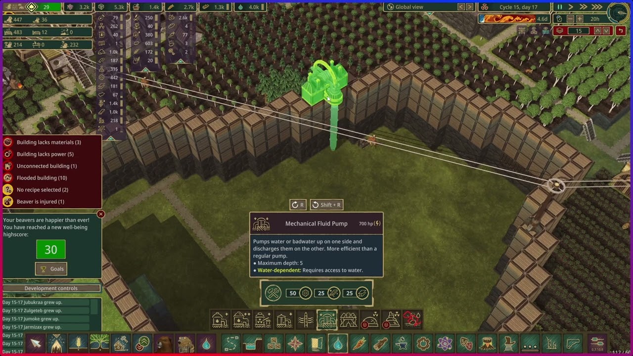 How To Use A Mechanical Fluid Pump in Timberborn