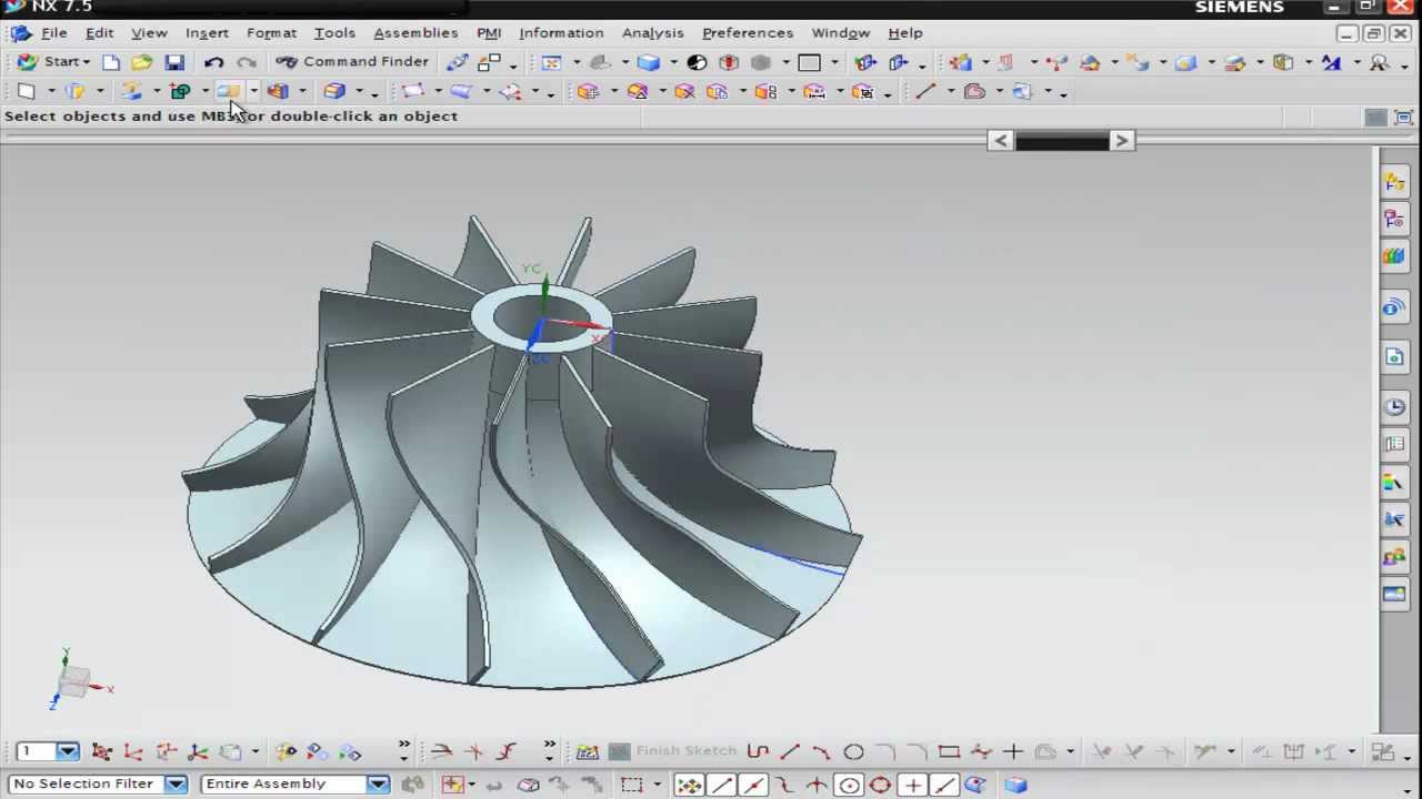 NX Modeling - Concept Design (Impeller)