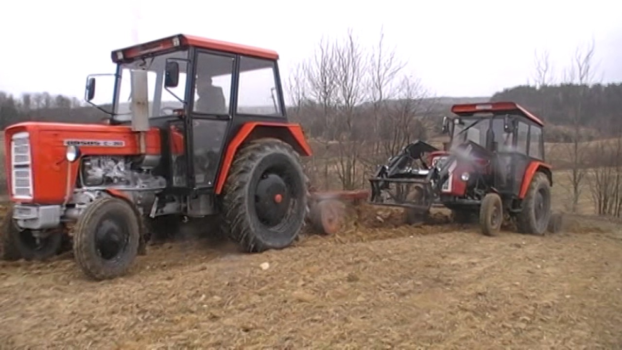 DWA CIĄGNIKI URSUS C360 W AKCJI - wiosenna orka 2017