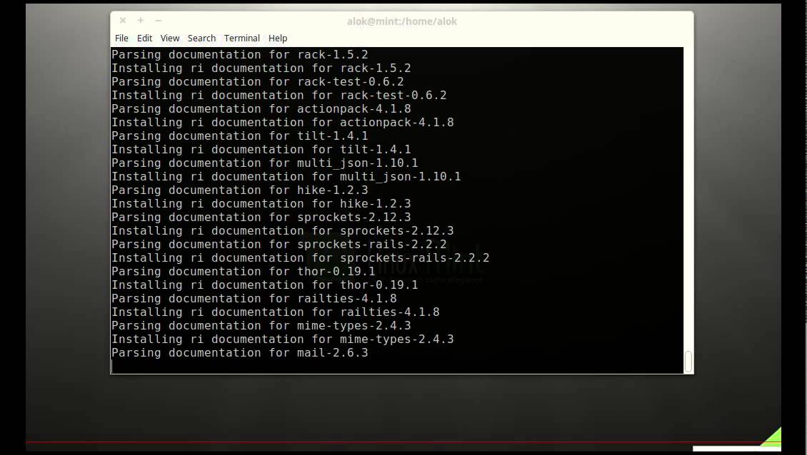 Setting Up Ruby On Rails development environment In Linux Mint / Ubuntu