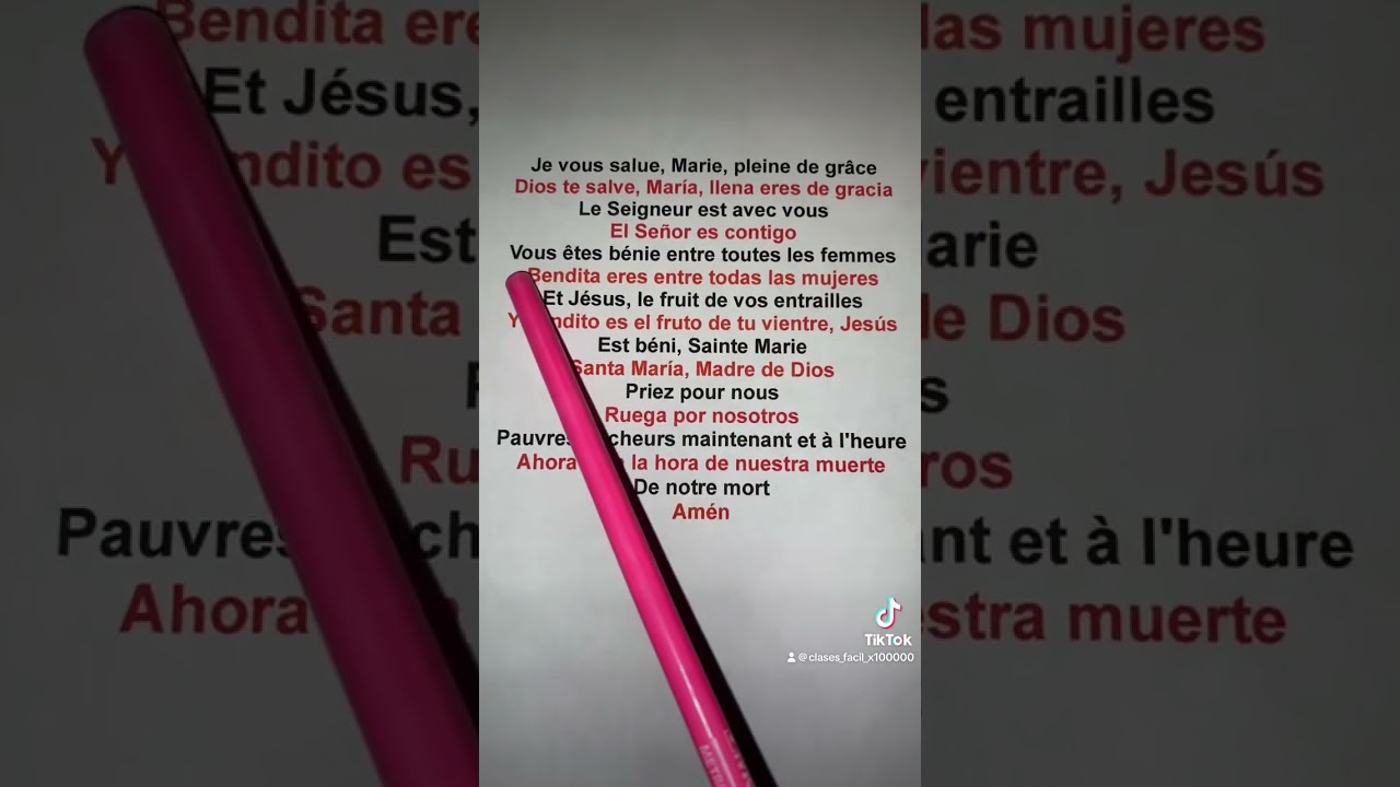 Aprender francès/ El ave Maria en francès