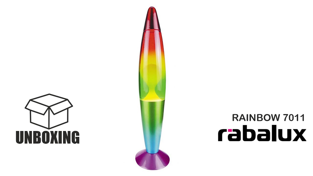LOLLIPOP RAINBOW 7011 Rabalux. Dekoracyjna lampa stołowa z efektem lawy, styl retro.