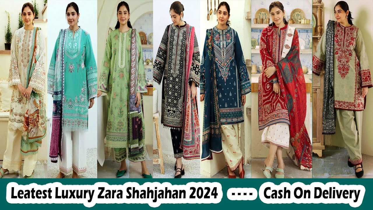 LEATEST  ZARASHAHJAHAN COLLECTION 2024 || LAWN COLLECTION 2024 || LUXURY EMBROIDERED COLLECTION !!