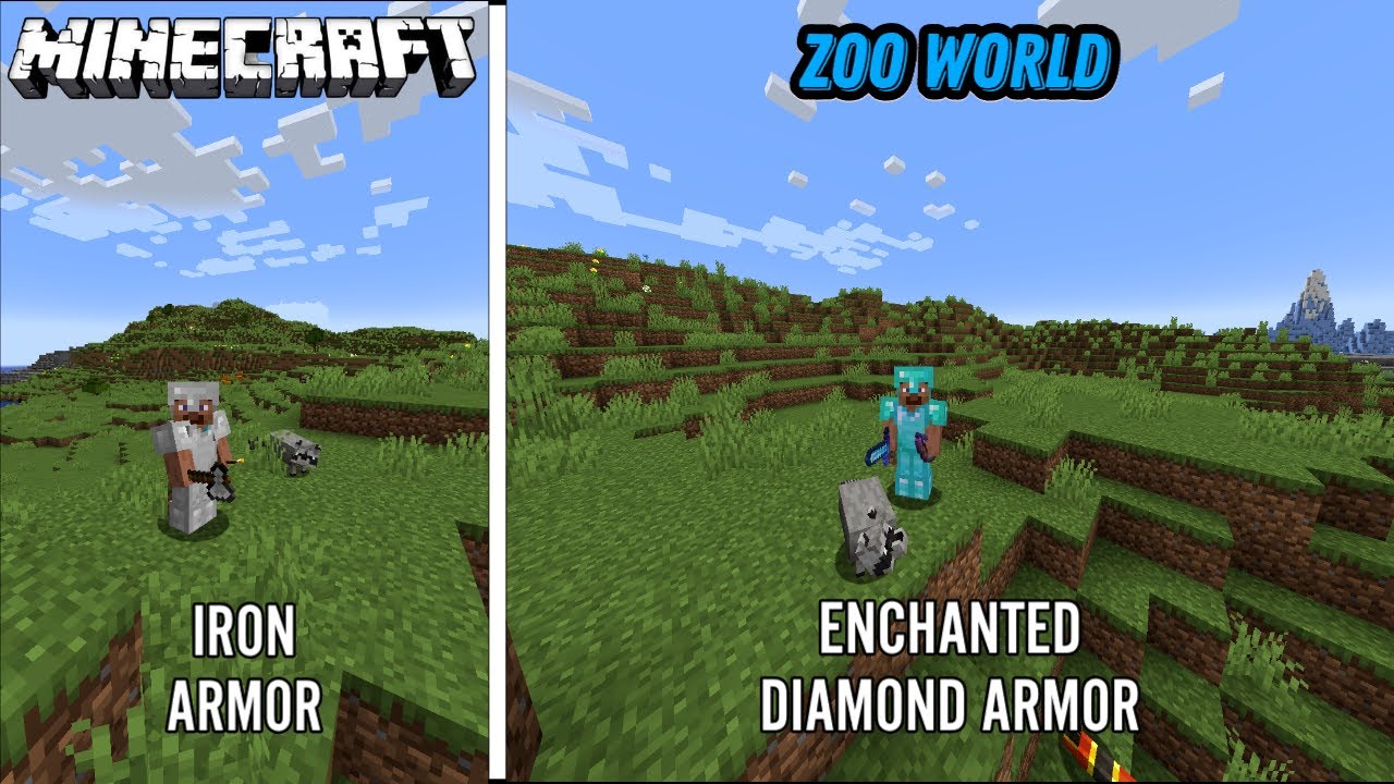 Diamond Armor In World Of Animals Zoo World | Minecraft Zoo