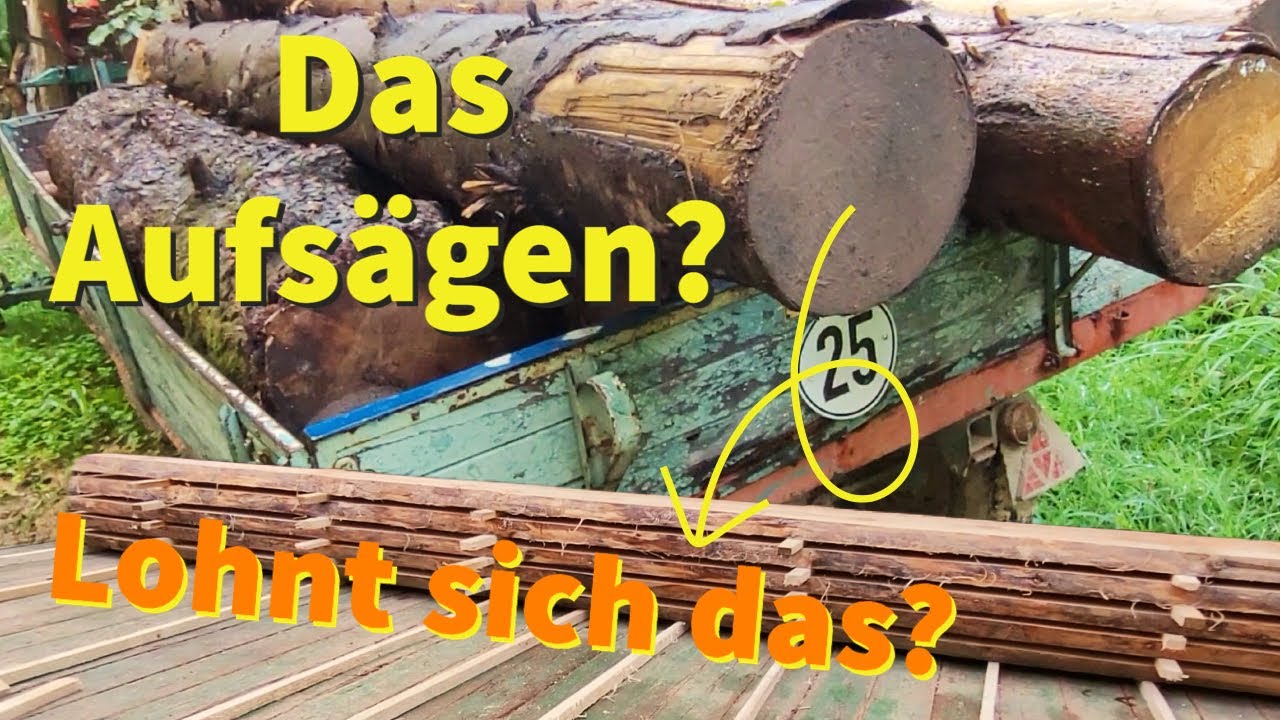 Eine Woodmizer Alternative? Douglasie auf DIY-Sägewerk aufsägen // Sawing Douglas fir on a DIY-mill