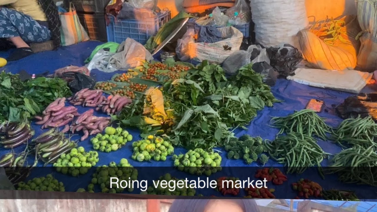 Roing  market ￼ ￼ Local vegetable #roing #arunachal #pradesh