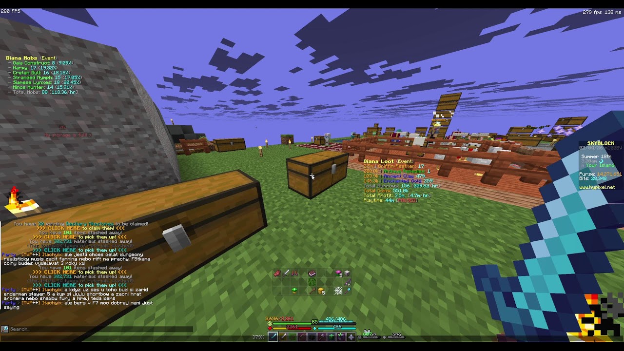 MINECRAFT HYPIXEL FARMENÍ SHARDŮ :D