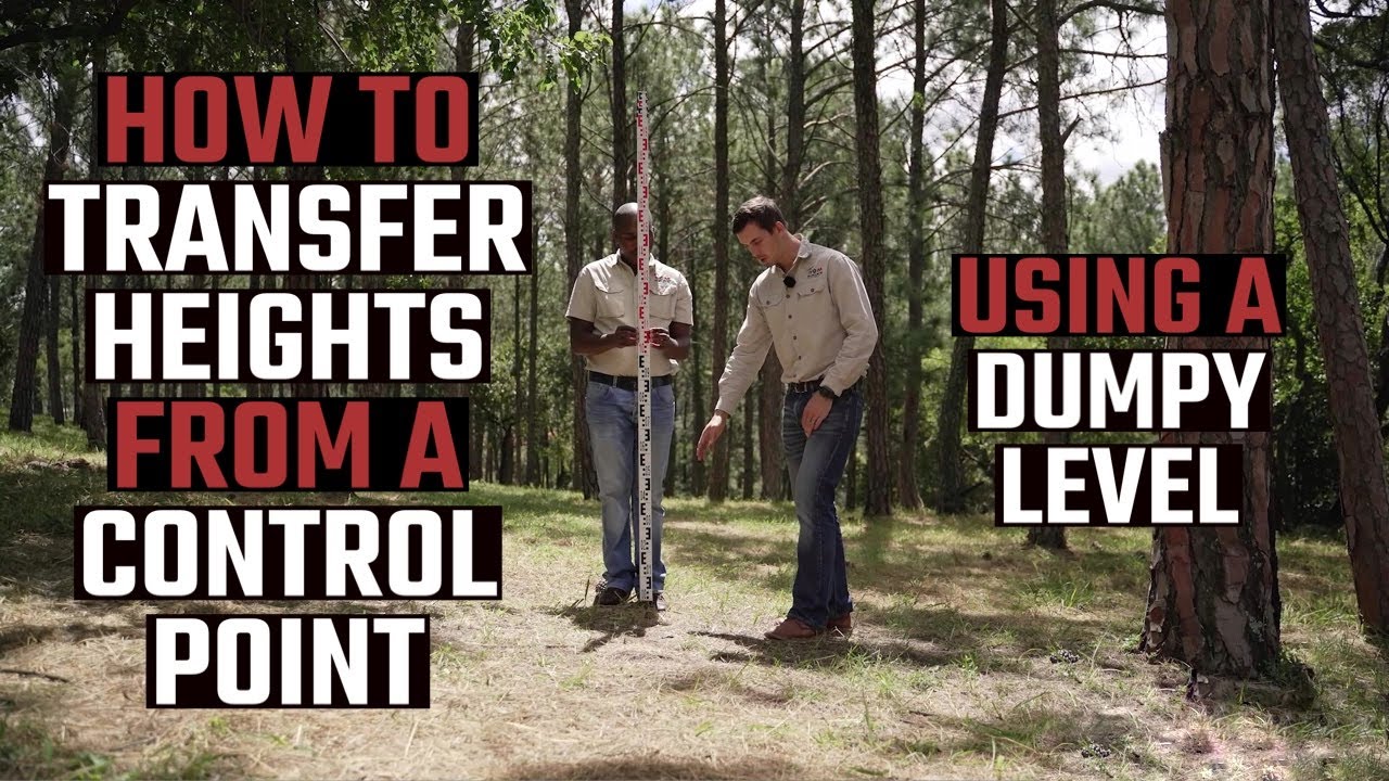 How to transfer heights from a control point using a dumpy level - SURVEYING TRAINING