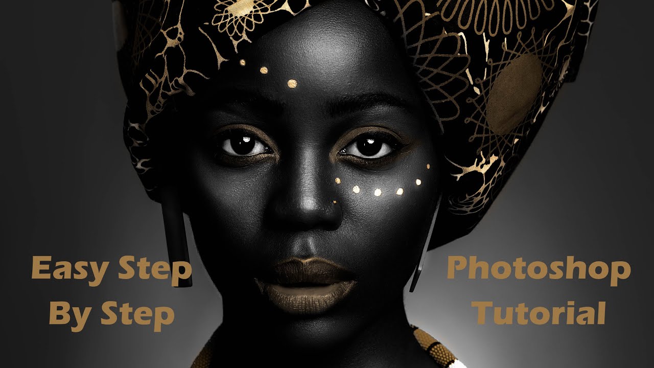 Black Skin Edit in Photoshop Magazine Editorial