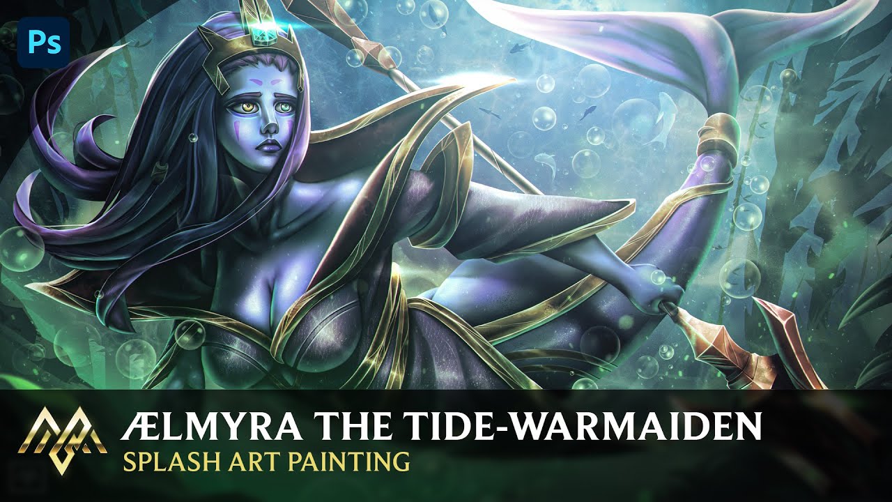 SPLASH ART PAINTING - Ælmyra the Tide-Warmaiden