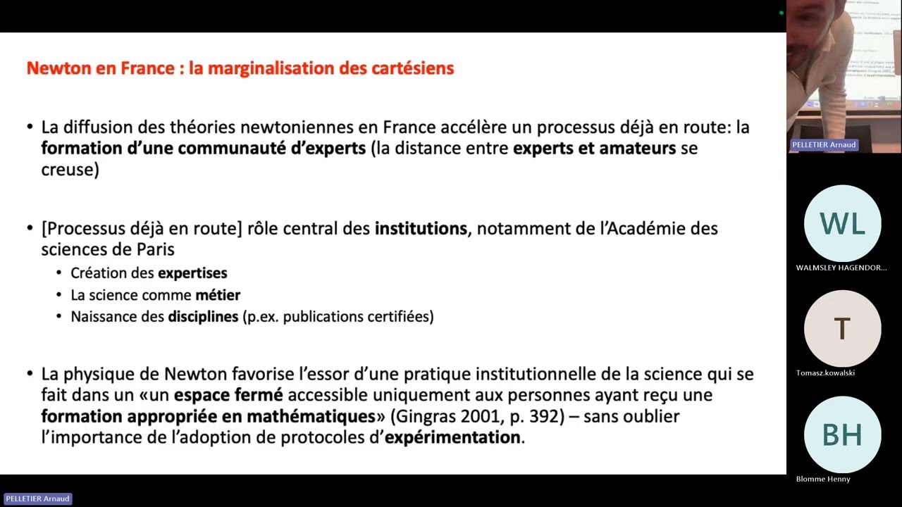 Rencontre du PHI du 29 02 2024, M. Storni : Descartes au siècle des Lumières : anatomie d'une crise