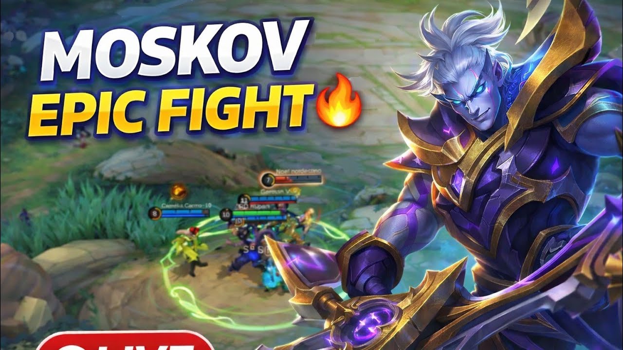 MOSKOV EPIC FIGHT 🔥 | Epic Rank Push Live | MLBB Gameplay  🎮 |  #mobalegend5vs5