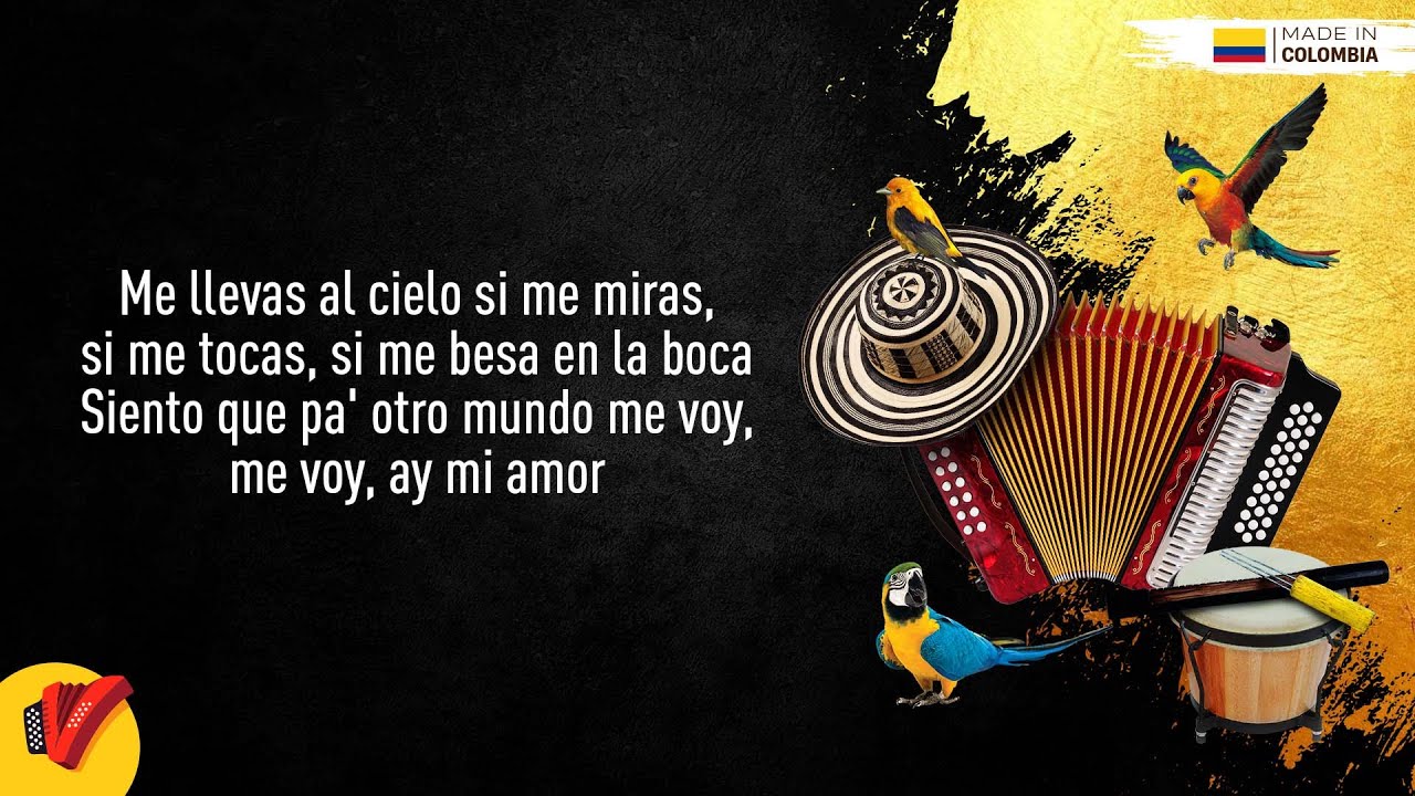 Me Llevas Al Cielo, Peter Manjarr&eacute;s & Sergio Luis Rodr&iacute;guez, Video Letra - Sentir Vallenato