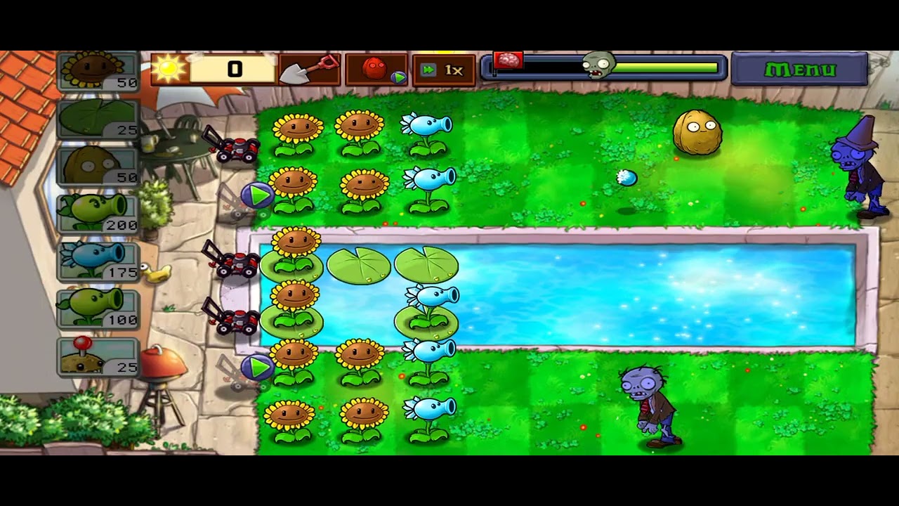 Plants vs Zombies Classic Adventure - 1 Pool - 1
