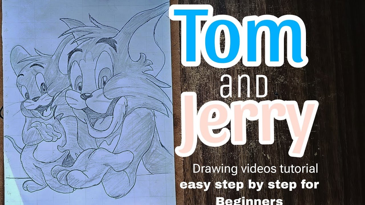 Tom and Jerry Drawing Tutorial videos||How To draw||Easy Drawing step by step for Beginners Drawing,