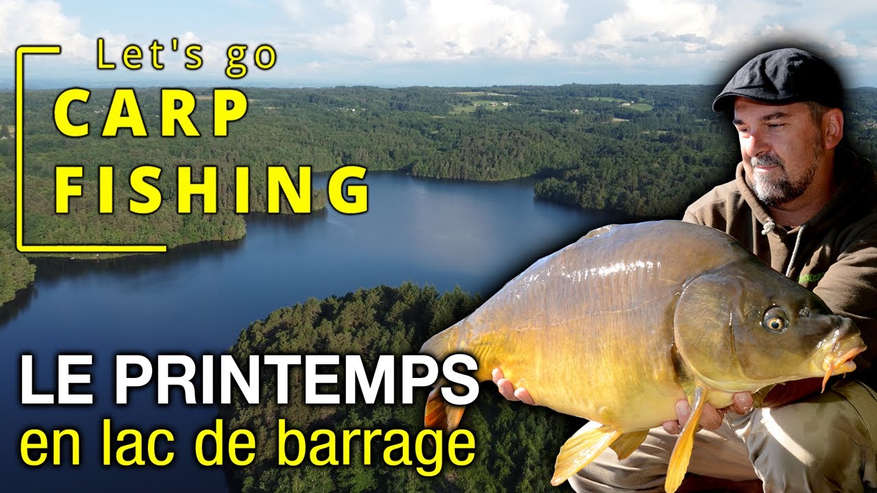 Pêche de la carpe au printemps en lac de barrage - Let's go Carp Fishing