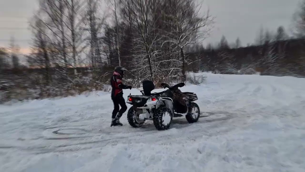 Ziemas izbraucieni ar kvadracikliem