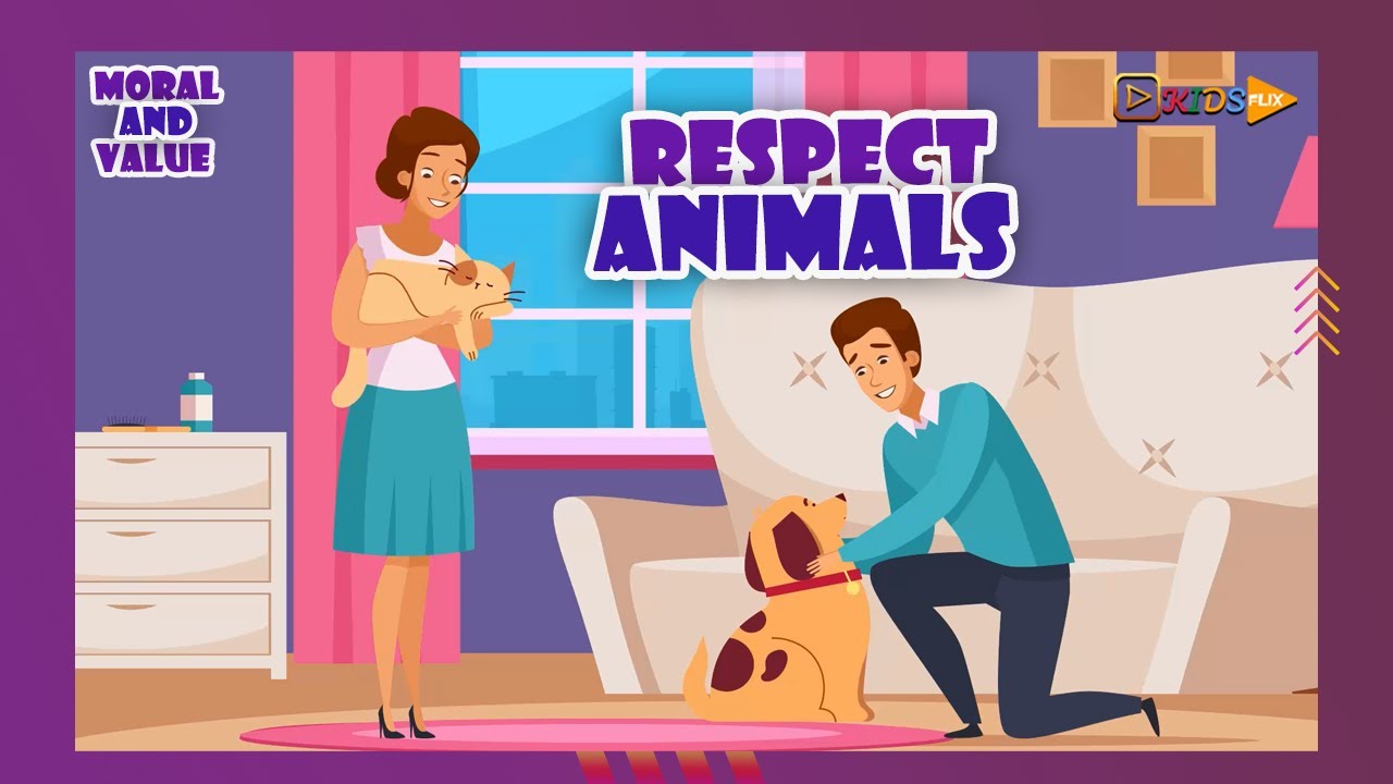 Moral & Value - Respect - Show respect to Animals and Earth | KidsFlix Club Nursery Rhyme - children
