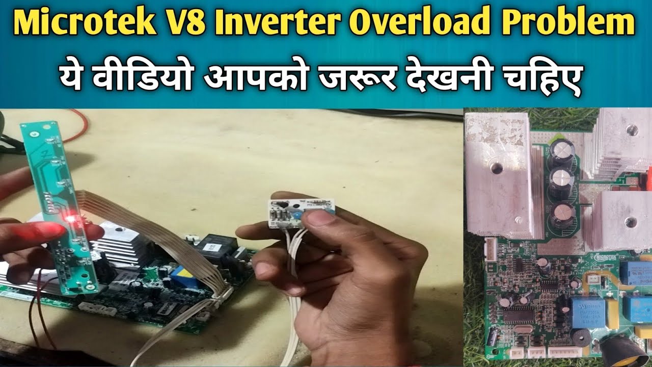 Microtek V8 Hybrid Inverter Overload Problem | Full Repair Guide Hindi | Narayan Electronics |