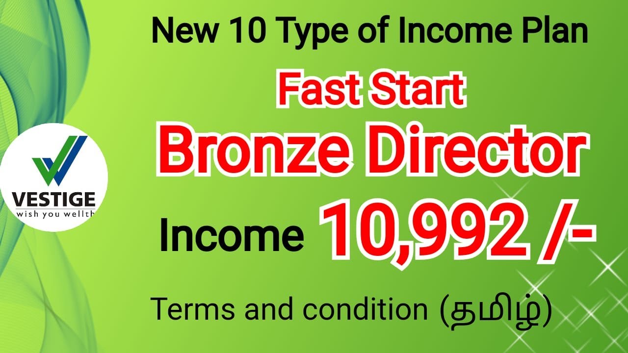 Vestige | New 10 type of income plan | Fast Start Bronze Director | Income 10,992/- | in Tamil