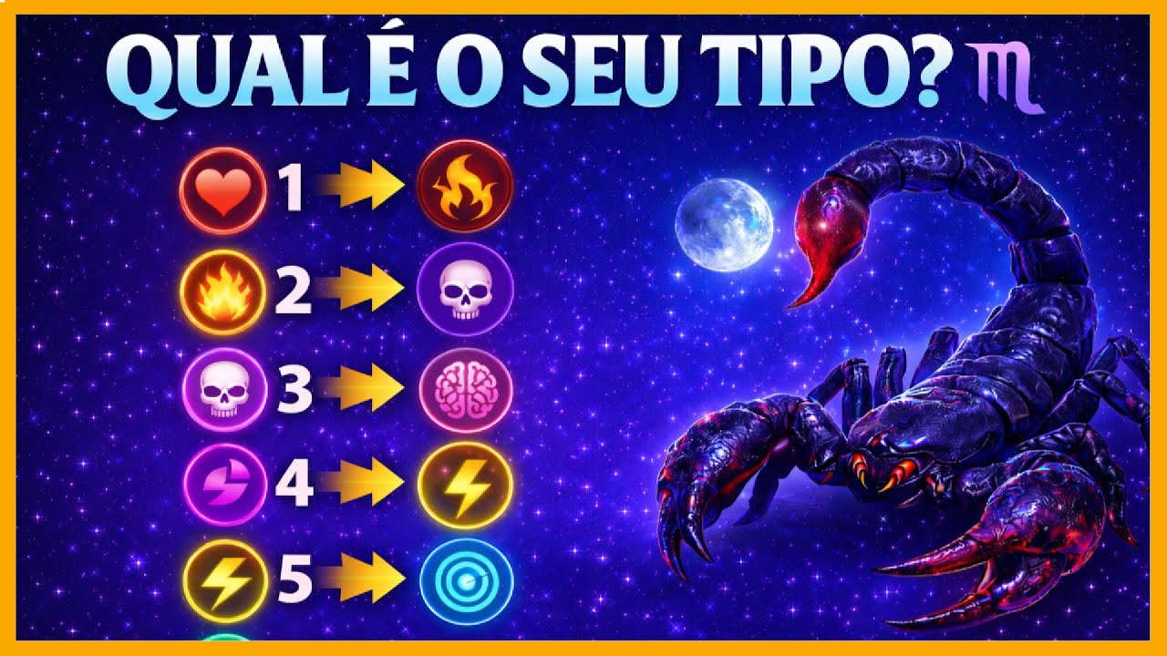 OS 7 TIPOS DE ESCORPIÃO QUE EXISTEM (qual é o SEU? 😈 Teste agora!)