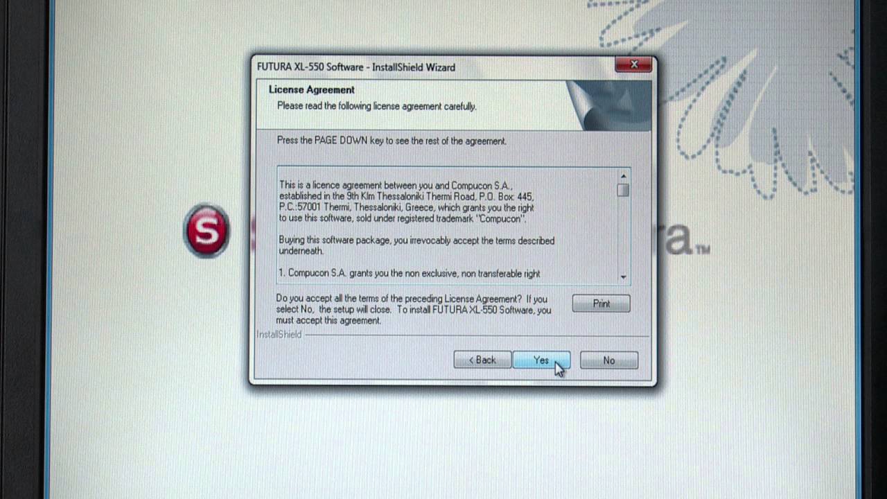 SINGER® FUTURA™ Software Installation for Windows Vista