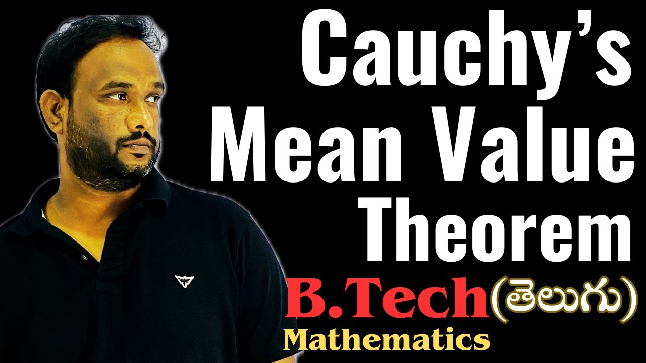Cauchy's Mean Value Theorem in Engineering Mathematics in Telugu| Solved Questions @kasimsirclasses