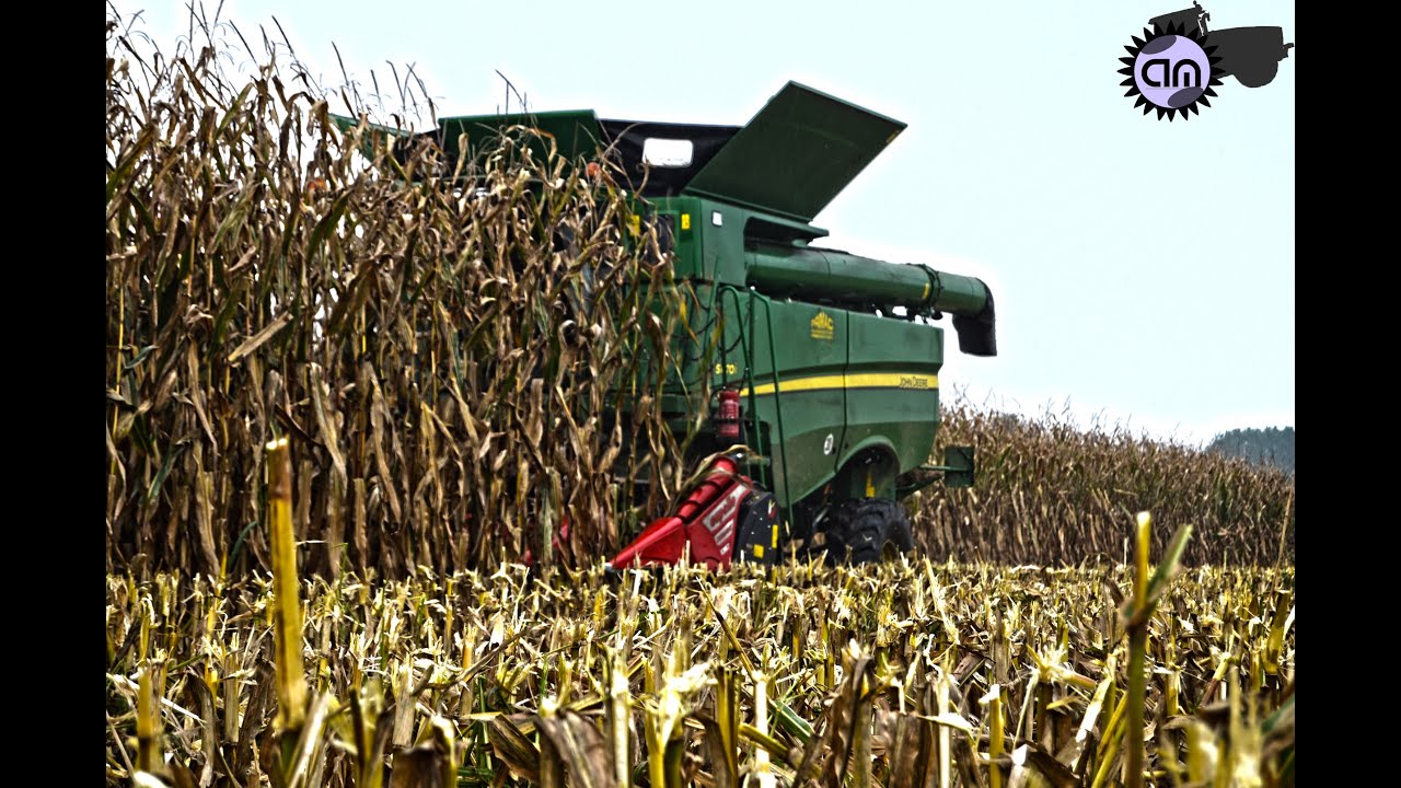 TREBIATURA MAIS 2014 CON JOHN DEERE S670i CINGOLATA & BARRA CAPELLO DIAMANT 10 FILE