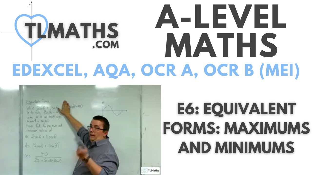 A-Level Maths: E6-13 Equivalent Forms: Maximums and Minimums
