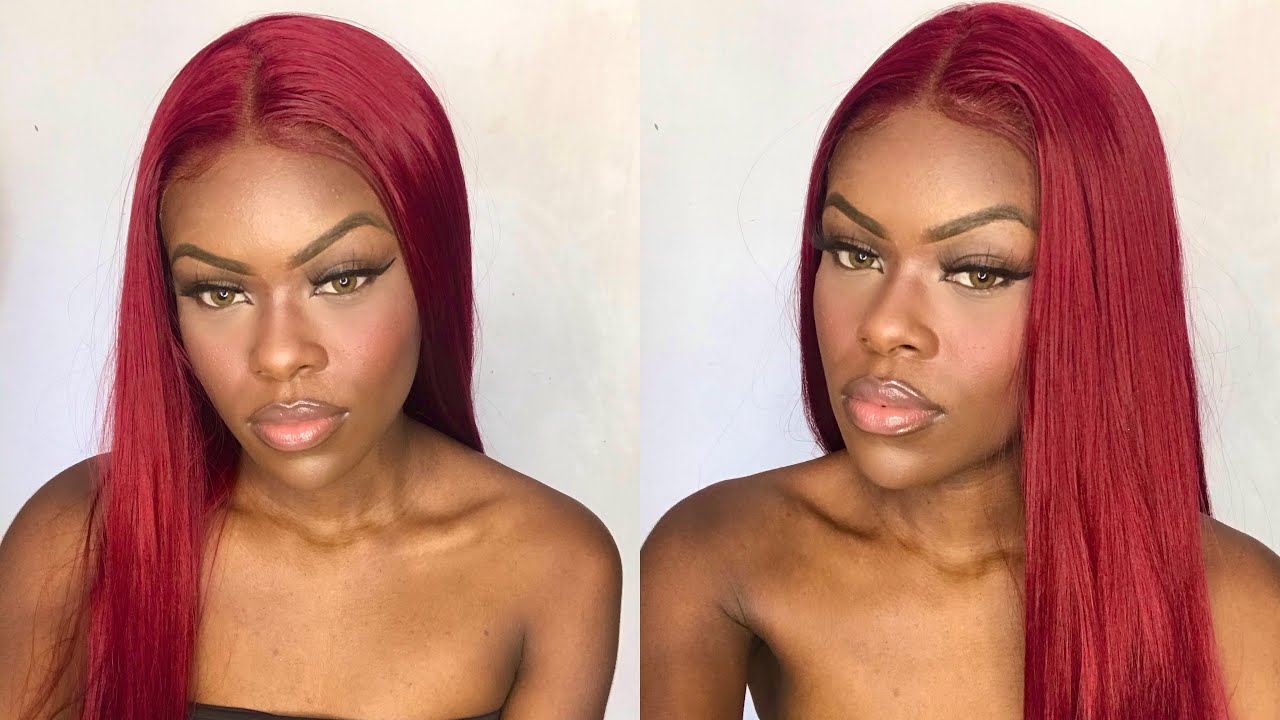 COMPREI UMA LACE FRONT VERMELHA | APLICAÇÃO COM SPRAY FIXADOR EXTRA FORTE