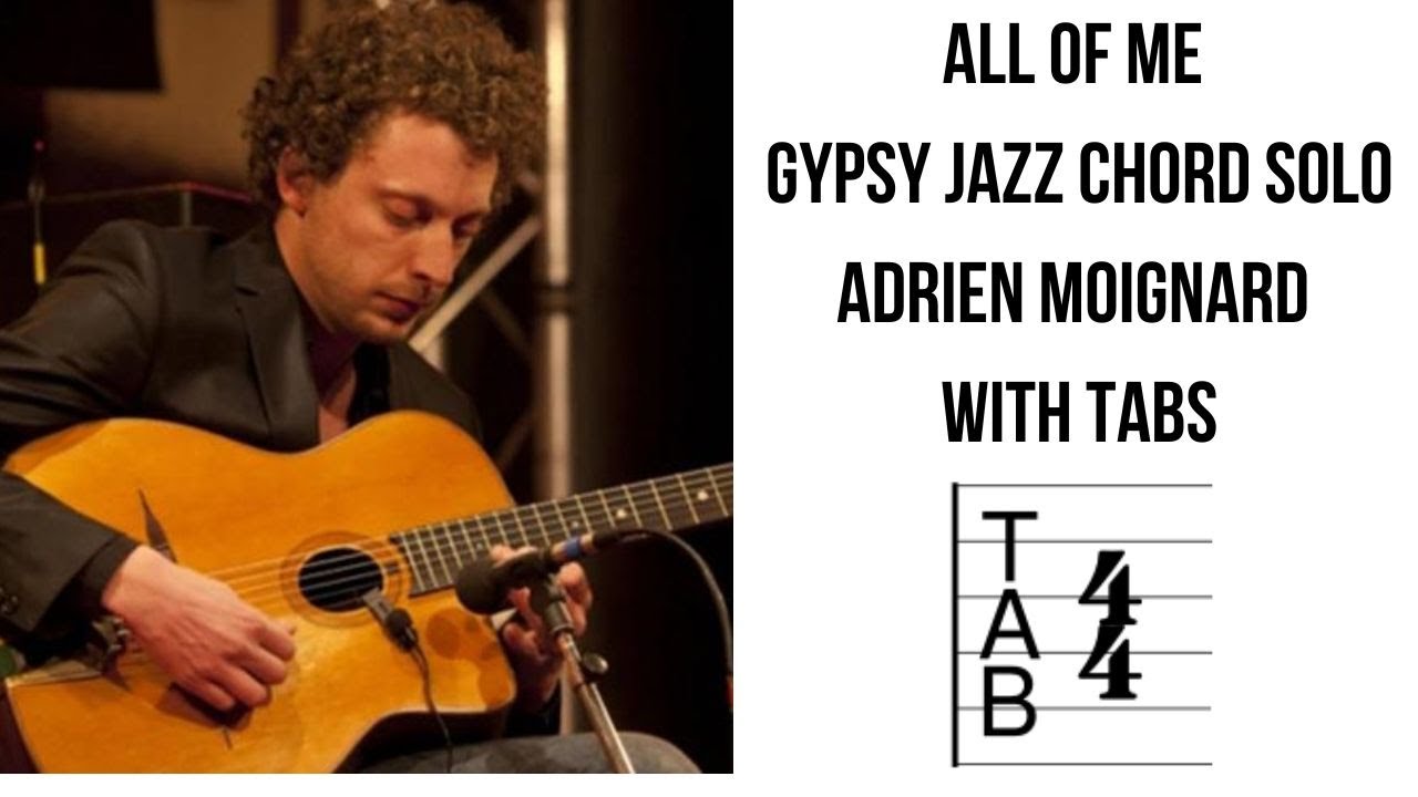 Gypsy Jazz Chord Solo on All Of Me (guitar lesson/transcription)