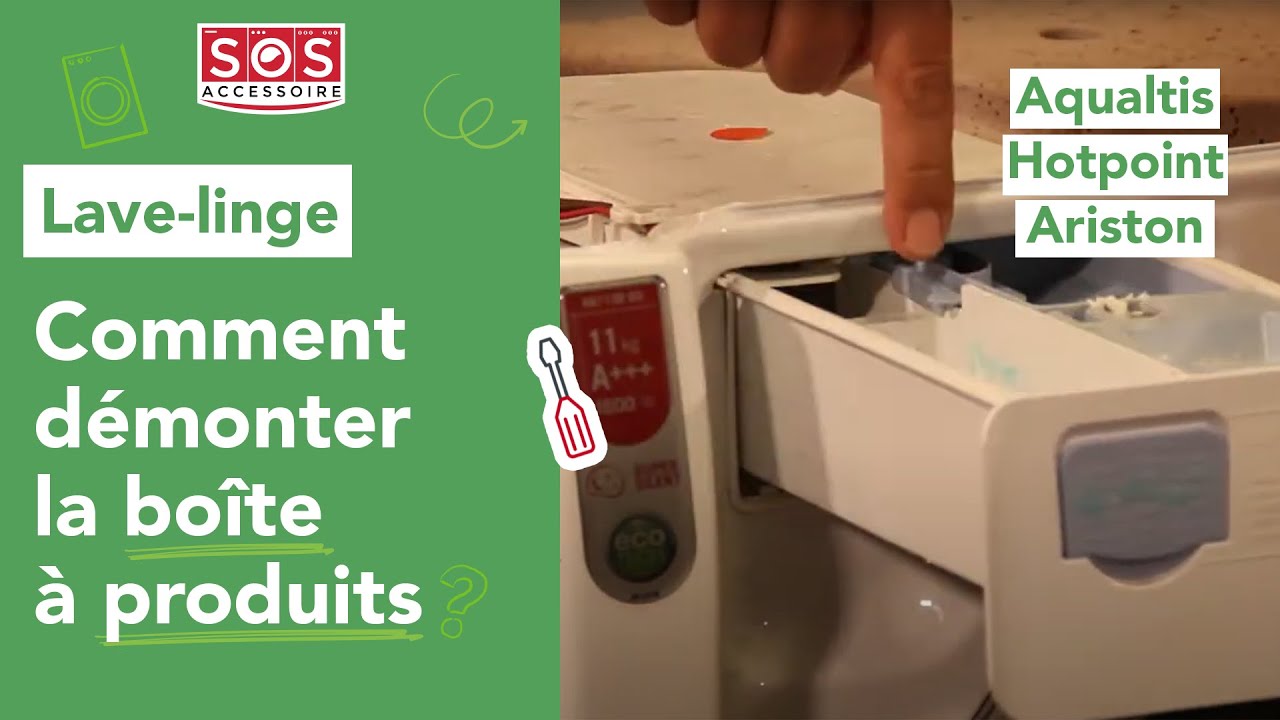 🔧 Comment démonter et nettoyer la boîte à produits d'un lave-linge Aqualtis Hotpoint Ariston ?