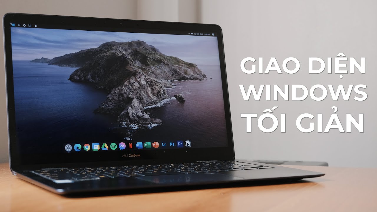 Thiết kế giao diện Windows tối giản theo phong c&aacute;ch macOS | Minimalist Desktop Setup | KIRA