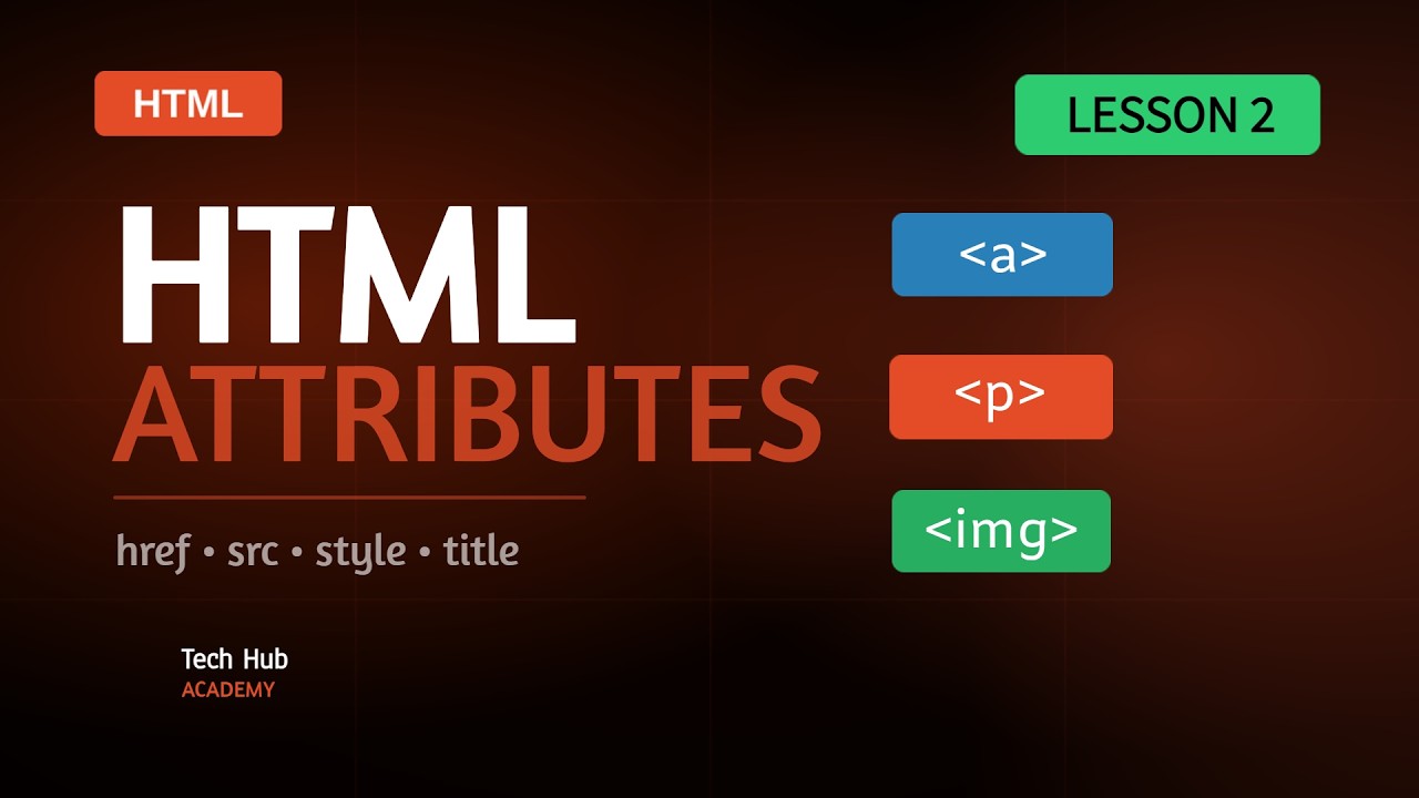 HTML Attributes - Lesson 2 (Hyper Text Markup Language Course) | Images | Links | Title | Styles