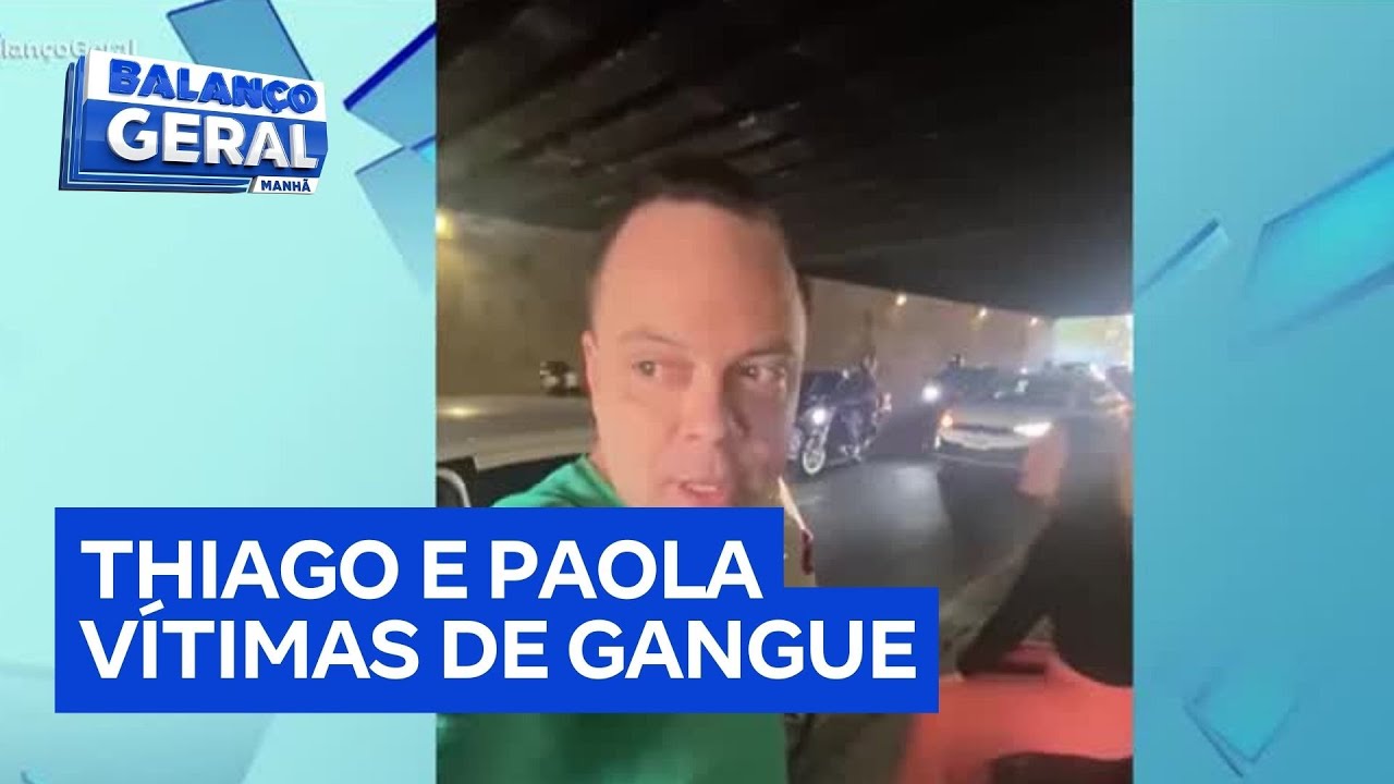 Thiago Gardinali e Paola Vianna são vítimas da gangue do quebra-vidro na zona sul de SP