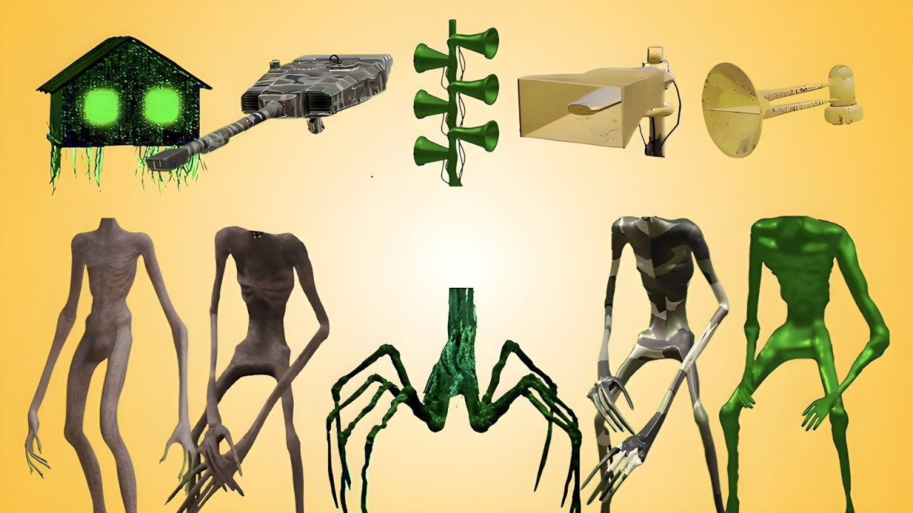 WRONG HEADS SIREN HEAD CUBE, PURPLE HOUSE HEAD, SIREN HEAD FLOWER, TRAFFIK HEAD, SIREN HEAD ROBLOX