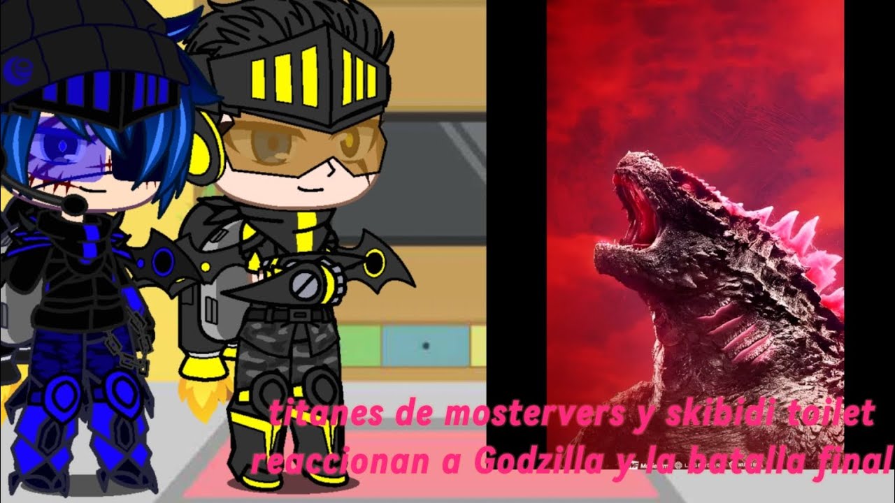 Los titanes de mostervers y skibidi toilet reaccionan a godzilla y la batalla final