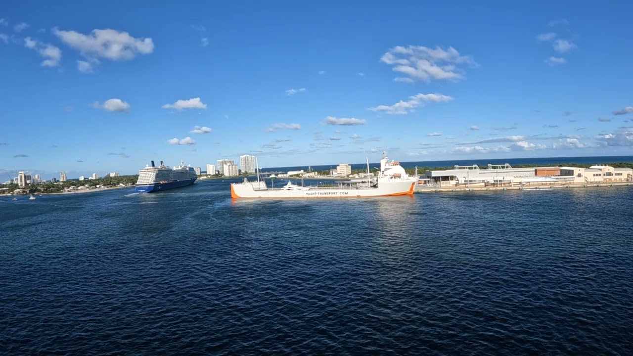 Celebrity Equinox Sailing away from Fort Lauderdale for a 9 Night Southern Caribbean Cruise