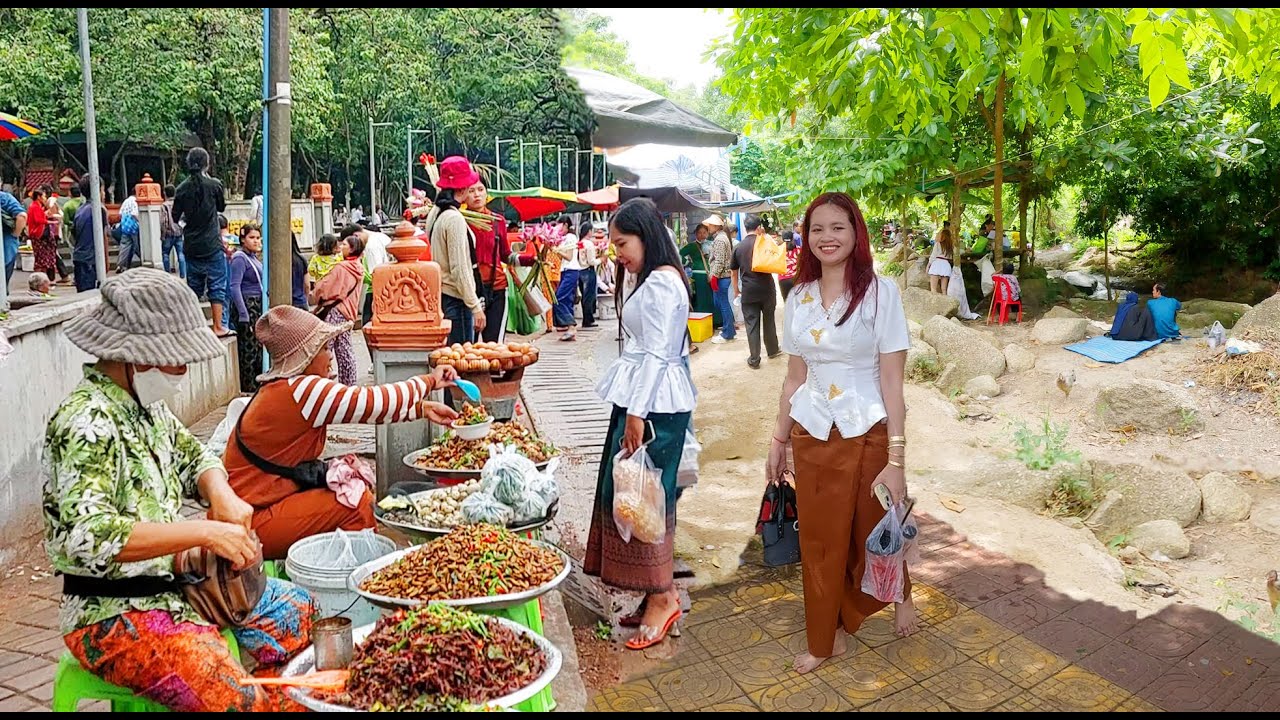 Pchum Ben 2025 at Wat Tom Pagoda, Takeo Province, Cambodia, Countryside Street Food Tour, & More