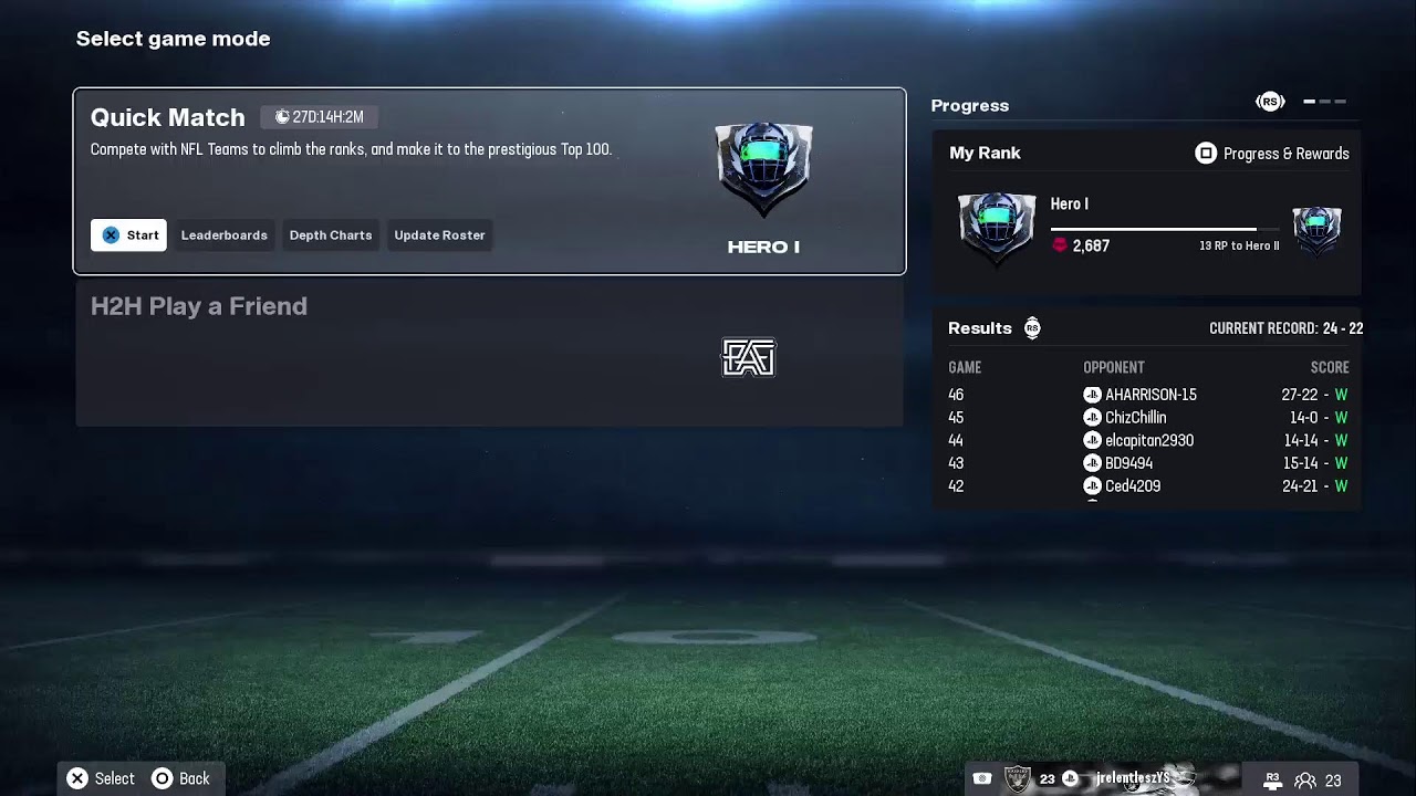 Jrelentlesz vs. King duicey (MADDEN26)