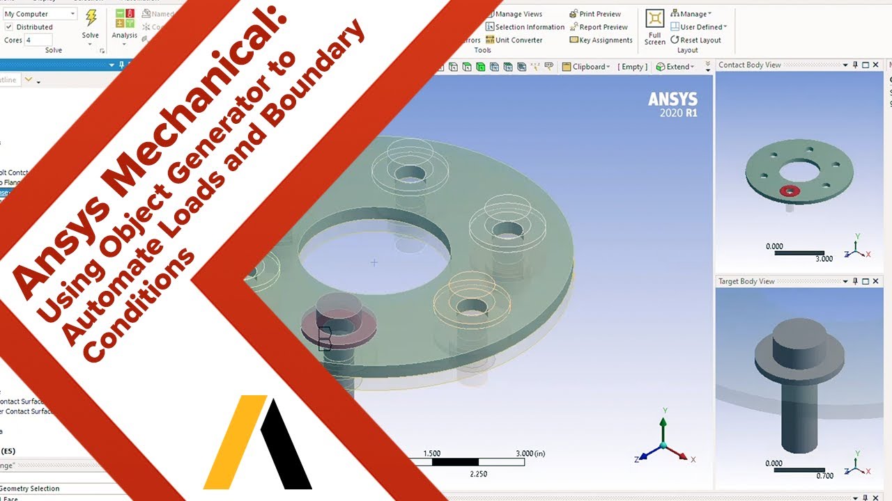 Технический совет: ANSYS Mechanical: использование генератора объектов для автоматизации нагрузок...