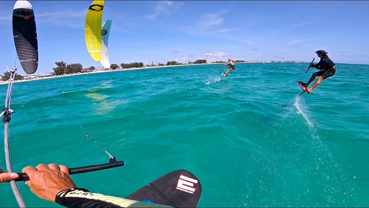 FoilKiting racing w Daniela Moroz, Markus Edegran & SHARK.