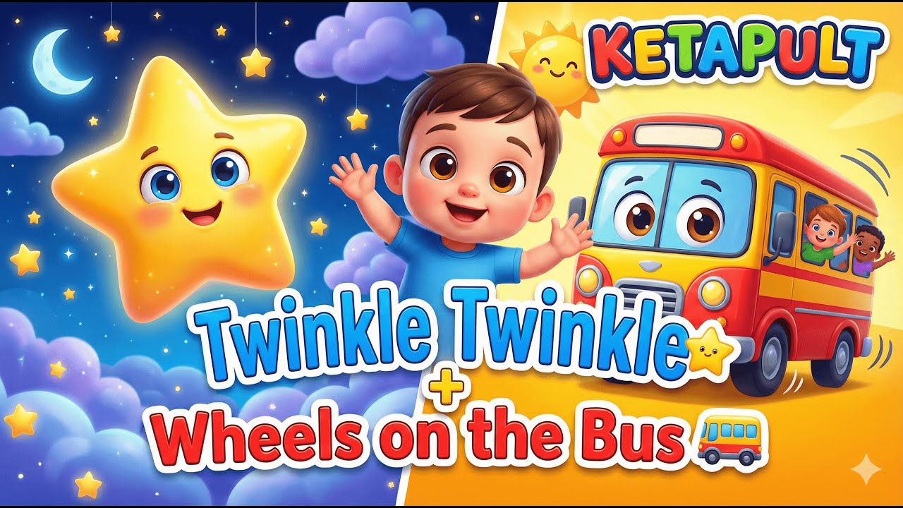 Top Kids Nursery Rhymes 🎶 | Twinkle Twinkle ⭐ + Wheels on the Bus 🚌
