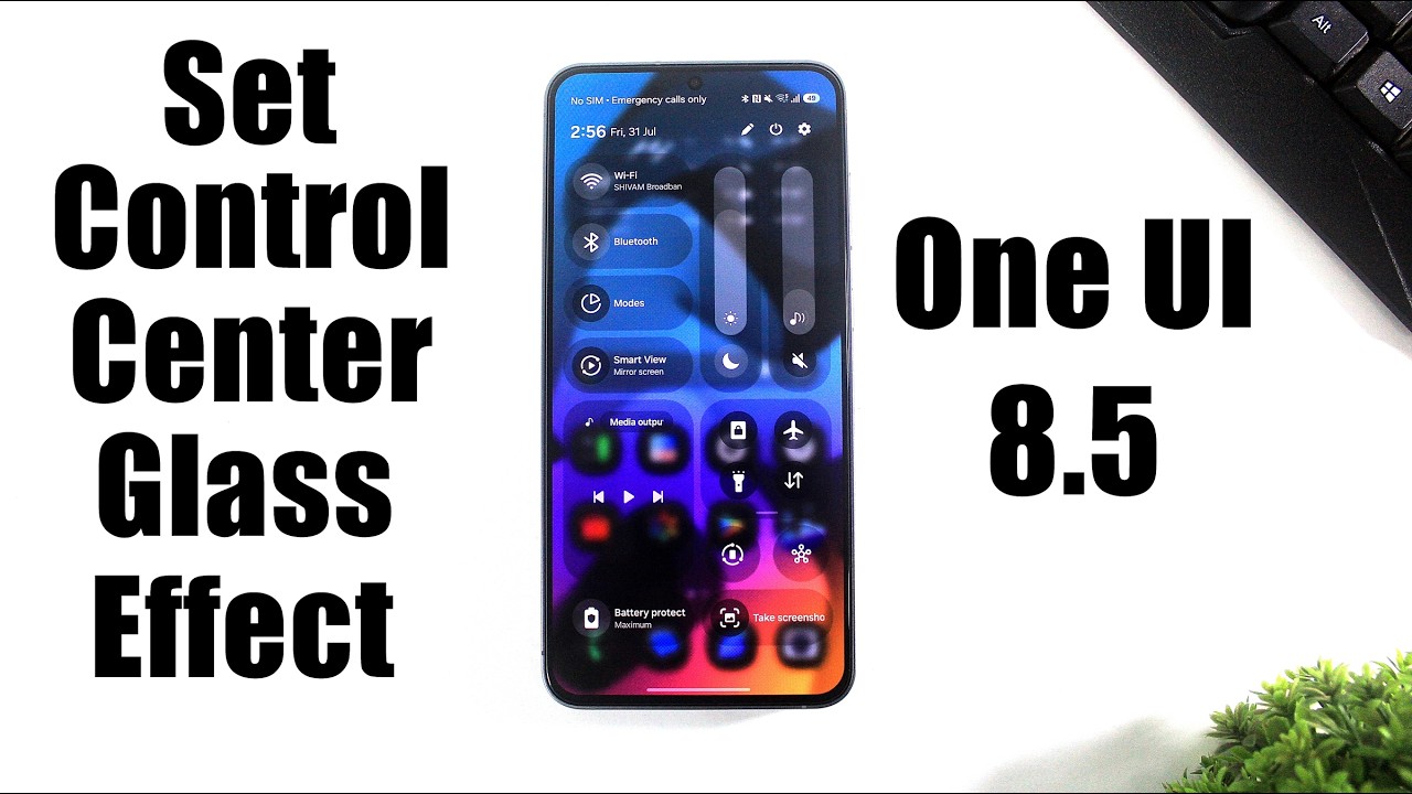 Настраиваем эффект &laquo;стекла&raquo; в панели управления One UI 8.5 | Как применить эффект &laquo;жидкого стекла...