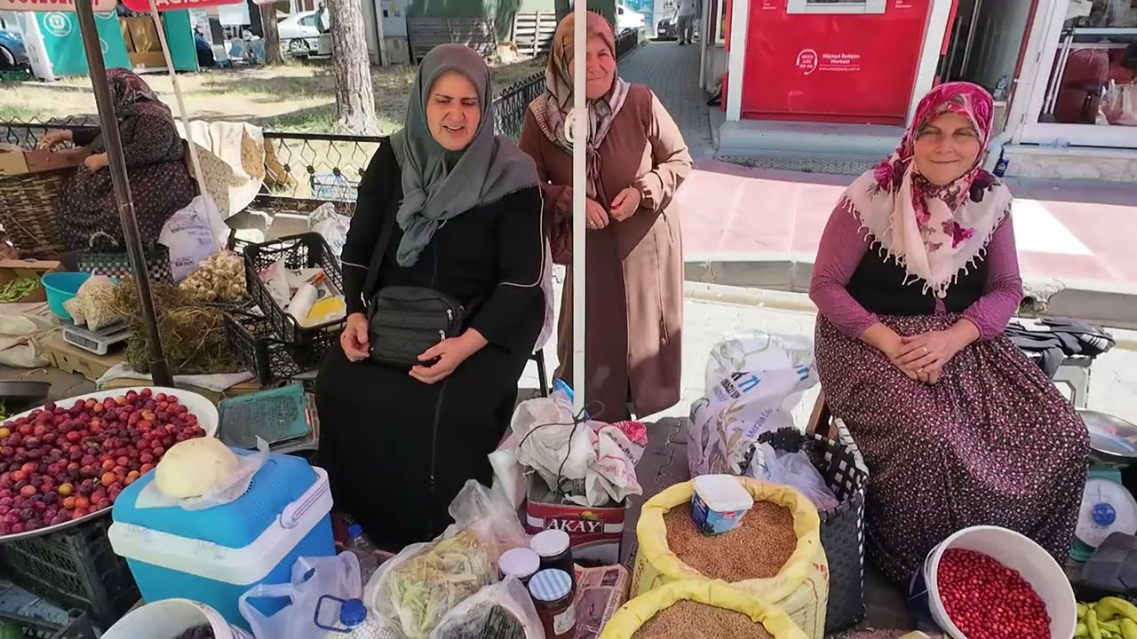 KÖY KADINLARINDAN DALINDAN SOFRAYA -- SALI PAZARI  VE SARIMSAK MEVSİMİ..