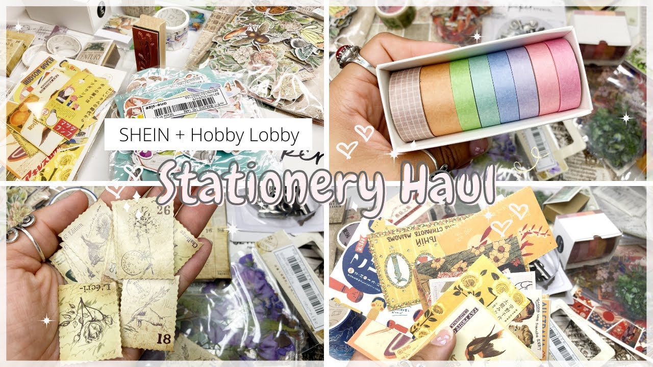 🌸 HUGE Shein + Hobby Lobby Stationery Haul | Cute & Affordable Stationery