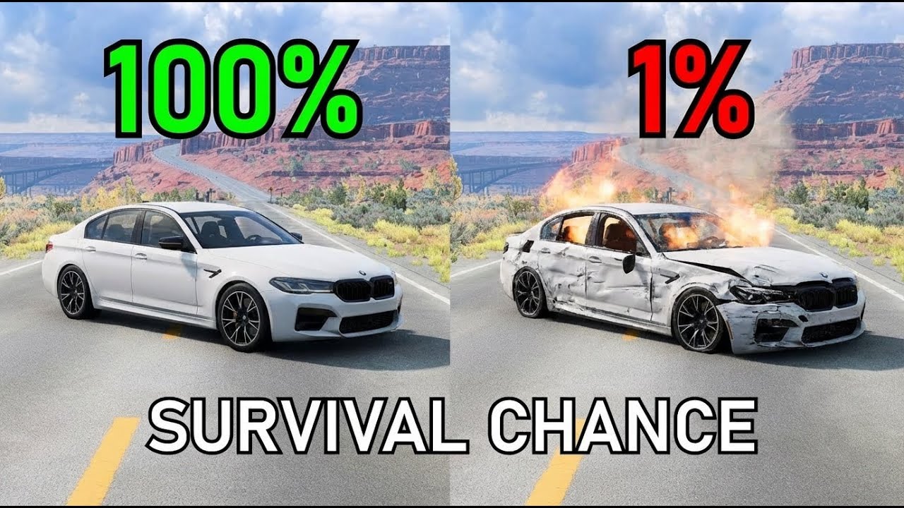 Realistic Survival Chance Crash Testing Ep.2 | BeamNG.drive