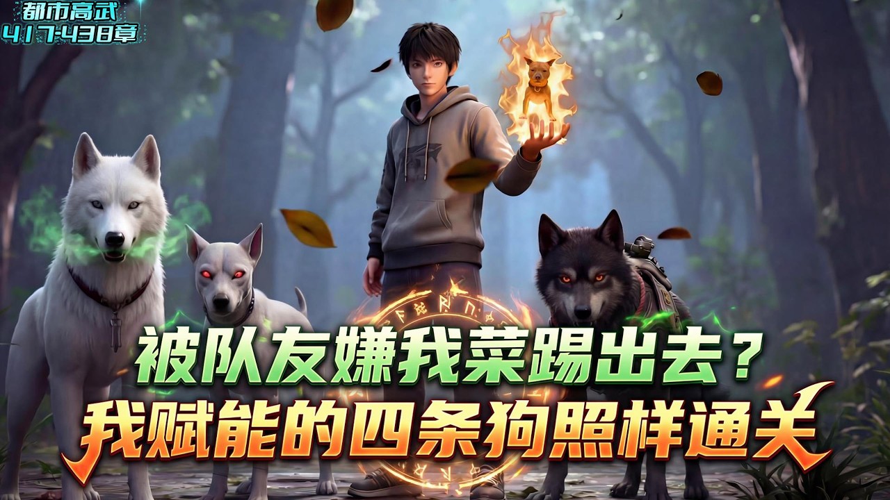 《续集:417-438章》觉醒辅助职业赋能者，被逼退队后走投无路，选择契约四条狗作为新队友。 我要告诉这几个人，我带四条狗也一样打通关#漫画解说 #小说 #都市高武