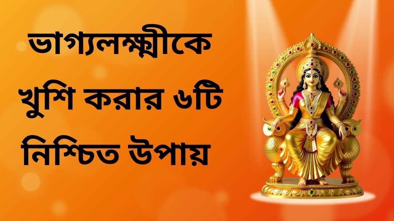 ভাগ্যলক্ষ্মীকে খুশি করার ৬টি নিশ্চিত উপায় | Maa Lakshmi Blessings Guaranteed | Shastra Based